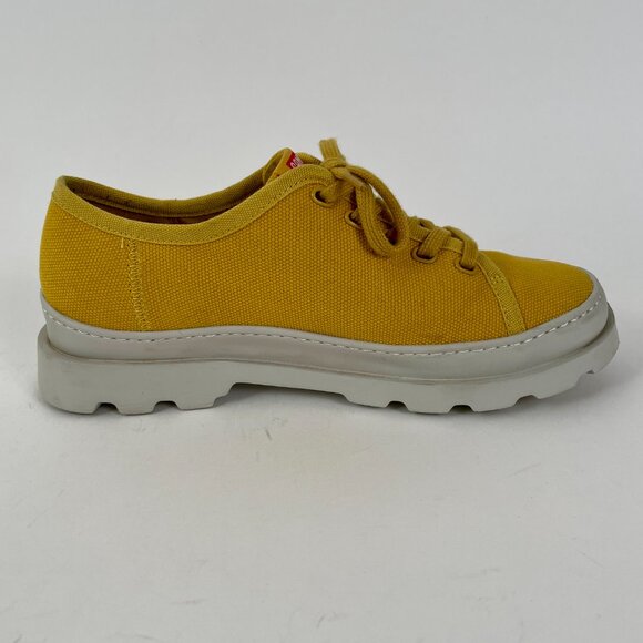 Camper Brutus Yellow Canvas Lace-Up Sneakers, Size 9 - Picture 3 of 12
